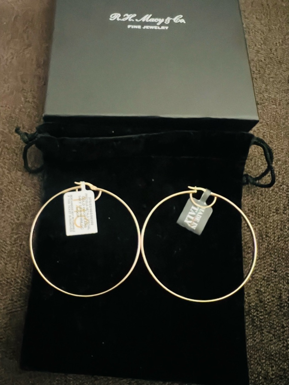 Gold Hoops 14K - Picture 2 of 7